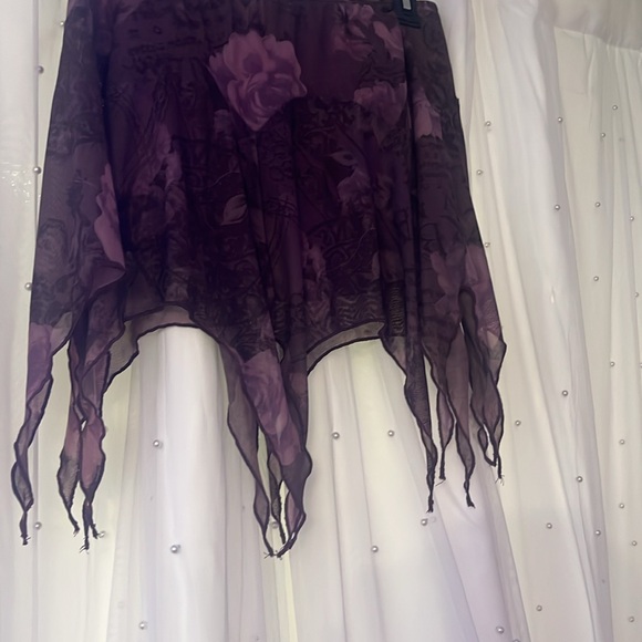 Kimchi Blue Plum Sheer Skirt - Picture 2 of 7